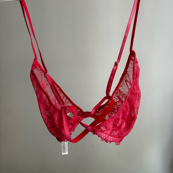 Free People Pink Lace Triangle Bra - Picture 4 of 5